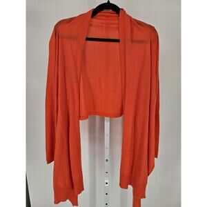 Vintage Y2K Cejon Womens Sz S/M Open Front Cardigan Sweater Orange